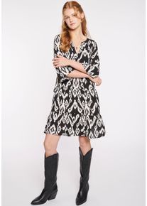 Haily's HAILY’S Damen Tunikakleid "SH V DR Lu44ana"7588 schwarz div, feminin, Gr. M, gemustert, Web, Obermaterial: 100% Viskose, Kleider