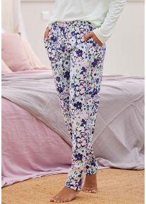 s.Oliver Damen Pyjamahose, Gr. 36, rosa, Single Jersey, Obermaterial: 50% Baumwolle, 50% Viskose, geblümt, Basic, Hosen, mit schönem Allover-Print