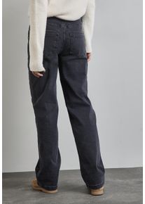 Street One Damen Gerade Jeans, schwarz, casual, Gr. 33, unifarben, Jeans, 88% Baumwolle, 10% Polyester, 2% Elasthan, Jeans, High Waist