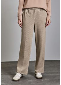 Street One Damen Stoffhose, beige, casual, Gr. 40, unifarben, Stoff, 75% Polyester, 22% Viskose, 3% Elasthan, Hosen, High Waist