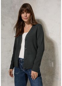 Cecil Damen Cardigan, grün, casual, Gr. XXL, unifarben, Stoff, 33% Polyester, 31% Polyacryl, 24% Baumwolle, 12% Nylon, Strickjacken, mit V-Ausschnitt