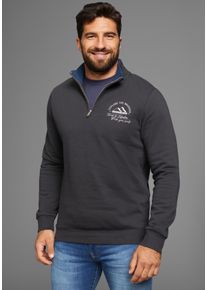 MAN'S WORLD MAN'S WORLD Herren Sweatshirt, grau, casual, Gr. S, unifarben mit Farbeinsatz, Obermaterial: 60% Baumwolle, 40% Polyester, Sweatshirts, mit