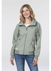 Ragwear Damen Funktionsjacke "NUGGIE OMBRE O", grün, casual, Gr. XS, kontrastfarbene Details, unifarben, Web, Obermaterial: 100% Polyester. Futter: