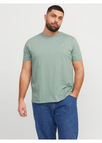 Jack & Jones PlusSize Herren T-Shirt "JJEPAULOS TEE SS CREW NECK NOOS PLS", grün, Basic, Gr. 6XL, JACK & JONES PLUSSIZE, unifarben, Jersey, Obermaterial: 100% Baumwolle,
