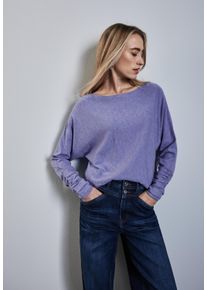 Street One Damen Strickpullover, lila, casual, Gr. 36, Feinstrick, Obermaterial: 51% Viskose, 30% Polyester, 19% Nylon, Pullover