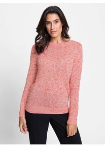Inspirationen Damen Strickpullover "Pullover", rot, Gr. 38, gemustert, mehrfarbig, meliert, 44% Polyacryl, 42% Baumwolle, 14% Polyester, Pullover