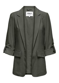 Only Damen Longblazer "ONLARIS LIFE 3/4 LOOSE BLAZER CC TLR", grün, modisch, Gr. 34, unifarben, Web, Obermaterial: 93% Viskose, 7% Polyester, Blazer