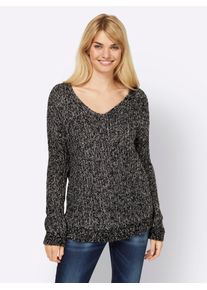Heine Damen Strickpullover "Pullover", schwarz, Gr. 36, unifarben, 100% Polyacryl, Pullover