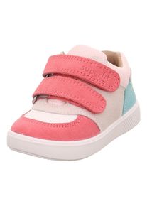 Superfit Kinder Klettschuh "SUPIES WMS: mittel", Gr. 23, rosa, Veloursleder, Polyester, Leder, sportlich, Schuhe, Sneaker, Freizeitschuh im Retro