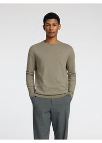 Selected Homme Herren Strickpullover "SLHBERG CREW NECK NOOS", grün, modisch, Gr. XXL, meliert, Strick, Obermaterial: 100% Baumwolle, Pullover