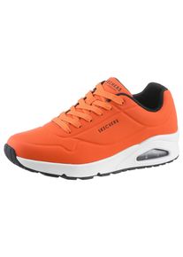 Skechers Herren Sneaker "Uno - Stand on Air", Gr. 48,5, orange, Lederimitat, sportlich, Schuhe, Freizeitschuh, Halbschuh, Schnürschuh mit Air-Cooled