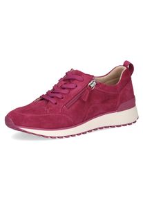 Caprice Damen Keilsneaker, Gr. 37, pink, Veloursleder, sportlich, Schuhe, Freizeitschuh, Halbschuh, Schnürschuh in Komfortweite G (= weit)