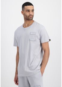 Herren T-Shirt "Alpha Industries Men - T-Shirts Patch T LF", grau, Gr. XL, Alpha Industries, Obermaterial: 100% Baumwolle, Shirts