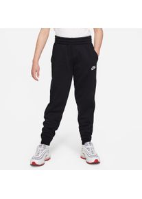 Nike Sportswear Kinder Jogginghose "CLUB FLEECE BIG KIDS' JOGGER PANTS", schwarz-weiß, sportlich, Gr. XS, Obermaterial: 80% Baumwolle, 20% Polyester,