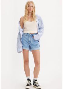 Levi's LEVI'S Damen Shorts, blau, casual, Gr. 25, unifarben, Denim/Jeans, Obermaterial: 100% Baumwolle, Hosen, mit Aufschlag