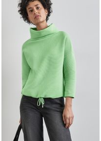 Street One Damen 3/4-Arm-Shirt, grün, casual, Gr. 36, unifarben, Jersey, Obermaterial: 61% Baumwolle, 37% Polyester, 2% Elasthan, Shirts, in