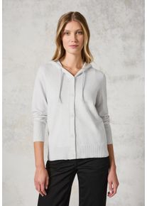 Cecil Damen Cardigan, weiß, casual, Gr. XL, unifarben, Stoff, 33% Polyester, 31% Polyacryl, 24% Baumwolle, 12% Nylon, Strickjacken, mit dekorativer