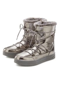 Lascana Damen Winterboots, Gr. 38, silber, Obermaterial: 100% Synthetik. Futter: 100% Textilmaterial. Decksohle: 100% Textilmaterial. Laufsohle: 100%