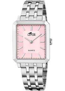 Lotus Damen Quarzuhr "Square", silber, Armbanduhren, Armbanduhr, Damenuhr, Edelstahlarmband, analog