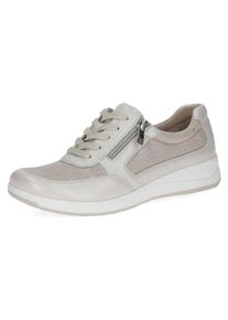 Caprice Damen Keilsneaker, Gr. 40, weiß, Leder, Textil, sportlich, Schuhe, Freizeitschuh, Halbschuh, Schnürschuh, Logoemblem, Weite H