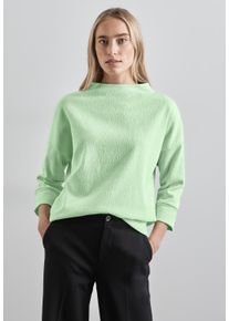 Street One Damen Rollkragenshirt, grün, casual, Gr. 46, unifarben, Stoff, 79% Polyester, 19% Viskose, 2% Elasthan, Shirts, mit 3/4 Ärmeln