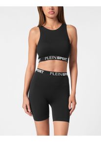 Plein Sport Kinder Lauftop "Logo", schwarz, Gr. S, Obermaterial: 94% Polyamid, 6% Elasthan, Tops