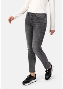 STOOKER WOMEN Damen Boyfriend-Jeans "Davos Denim used Boyfriend Fit", grau, casual, Gr. 36, Denim/Jeans, 82% Baumwolle, 17% Polyester, 1% Elasthan,