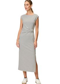 Zero Damen Jerseykleid "Zero Jerseykleid mit Streifen", weiß, casual, Gr. 38, bedruckt, Jersey, Obermaterial: 75% Polyester, 22% Viskose, 3% Elastan.
