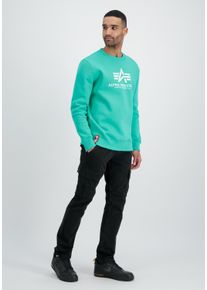Herren Sweater "Alpha Industries Men - Sweatshirts Basic Sweater", grün, Gr. M, Alpha Industries, Obermaterial: 80% Baumwolle, 20% Polyester,