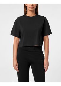 Plein Sport Damen T-Shirt "T-Shirt", schwarz, Gr. XXL, Obermaterial: 48% Modal, 47% Baumwolle, 5% Elasthan, Shirts