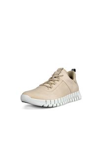 Ecco Herren Sneaker "GRUUV M", Gr. 45, beige, Glattleder, sportlich, Schuhe, Freizeitschuh, Halbschuh, mit herausnehmbarer Dual-Fit-Innensohle