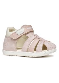 Geox Kinder Lauflernschuh "B SANDAL MACCHIA GIR", Gr. 26, rosa, Leder, Synthetik, modisch, Schuhe, Glitzerschuh, Festtagsschuh, Sandale mit Glitzer