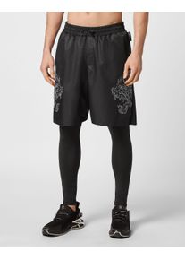 Plein Sport Herren Sporthose "Tiger", schwarz, Gr. XXL, Obermaterial: 90% Polyester, 10% Elasthan, Hosen