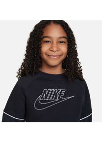 Nike Sportswear Kinder Sweatshirt "BIG KIDS' (BOYS') SWEATSHIRT", schwarz-weiß, sportlich, Gr. XS, Obermaterial: 80% Baumwolle, 20% Polyester,