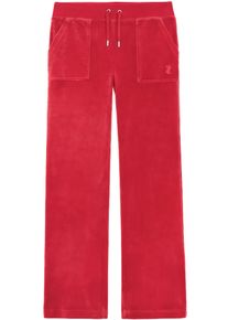 Juicy Couture Damen Sweathose "DEL RAY PANT _ Damen", rot, Gr. S, 95% POLYESTER 5% ELASTAN, Hosen, Trainingshose Damen, Sweathose, Velour,