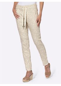 Heine Damen Webhose, bunt, Gr. 44, gemustert, 65% Baumwolle, 32% Polyester, 3% Elasthan, Hosen