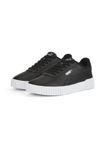 Puma Sneaker "Carina 2.0 Sneakers Damen", Gr. 38, schwarz-weiß, Obermaterial: Textil, Synthetik, Kuhleder; Futter: Textil; Innensohle: Textil;