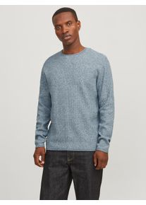 Jack & Jones JACK & JONES Herren Rundhalspullover "JJECOOPER KNIT CREW NECK NOOS", blau, modisch, Gr. XL, meliert, Strick, Obermaterial: 100% Baumwolle, Pullover,