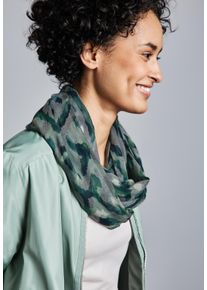 Street One Damen Loop, grün, casual, bedruckt, Stoff, 50% Polyester, 50% Viskose, Modetücher, aus softem Materialmix