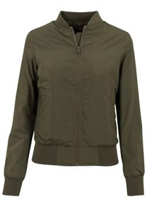 Urban Classics Damen Allwetterjacke "Urban Classics Damen Ladies Light Bomber Jacket", grün, casual, Gr. XS, unifarben, 100% Polyester, Jacken