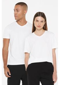 Harlem Soul Herren V-Shirt, weiß, casual, Gr. XL, unifarben, Material: 100% Baumwolle, Shirts, aus Baumwolle