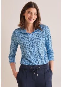 Cecil Damen Tunikashirt, blau, casual, Gr. XL, bedruckt, Stoff, Web, 50% Modal, 50% Baumwolle, Shirts, mit 3/4 Ärmeln