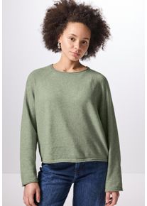 Damen Strickpullover, grün, casual, Gr. 46, STREET ONE STUDIO, unifarben, Stoff, 33% Polyester, 31% Polyacryl, 24% Baumwolle, 12% Polyamid, Pullover,