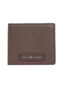 Tommy Hilfiger Geldbörse "TH MONOGRAM MINI CC WALLET", braun, Leder, klassisch, Kleinlederwaren, Men Geldbeutel, Kartenetui, Portemonnaie mit
