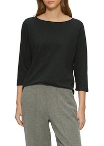 s.Oliver Damen Langarmshirt, schwarz, casual, Gr. 38, unifarben, Obermaterial: 100% Baumwolle, Shirts, aus Flammgarn