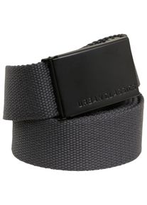 Urban Classics Damen Hüftgürtel "Urban Classics Unisex Canvas Belt", grau, 100% Polyester, Gürtel