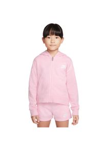 Nike Sportswear Kinder Sweatjacke "CLUB FLEECE HIGH LOW FZ HOODIE", pink, sportlich, Gr. 5, Obermaterial: 60% Baumwolle, 40% Polyester, Sweatjacken