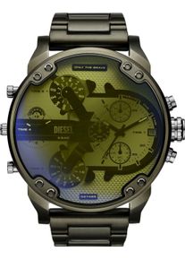 Diesel Herren Chronograph "MR. DADDY 2.0", grün, Armbanduhren, Quarzuhr, Armbanduhr, Herrenuhr, Stoppfunktion, mehrere Zeitzonen