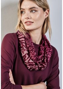 Street One Damen Loop, rot, casual, bedruckt, Stoff, 100% Modal, Modetücher, kuschelig