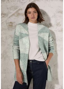 Cecil Damen Cardigan, grün, casual, Gr. XL, gemustert, Stoff, 42% Polyacryl, 31% Polyester, 27% Baumwolle, Strickjacken, im angenehmen Materialmix